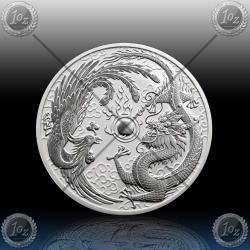 1oz "The Perth Mint" 1 Dollar 2017 (Dragon and Phoenix) BU
